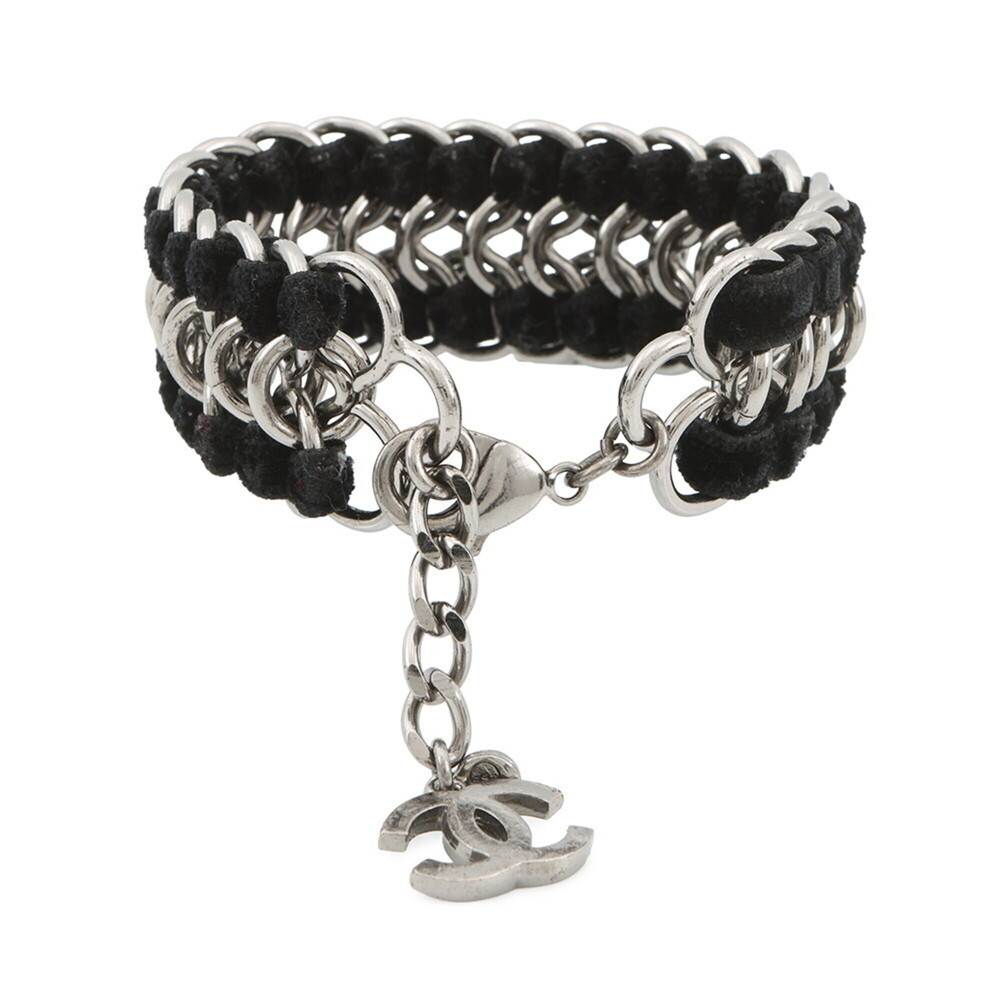 CHANEL Authentic Black Pearl Logo Charm Bracelet - Picture 3 of 12